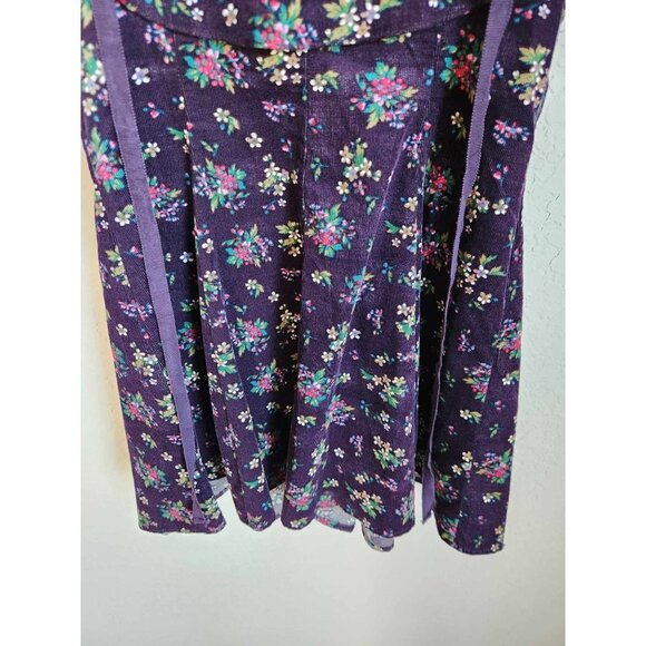 Free People Violet Visions Romper Floral Corduroy Size XS - Picture 8 of 13